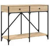 vidaXL Wandtafel 100x39x78,5 cm bewerkt hout sonoma eikenkleurig