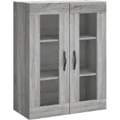 vidaXL Wandkast 69,5x34x90 cm bewerkt hout grijs sonoma eikenkleurig