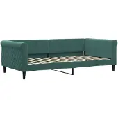 vidaXL Slaapbank 100x200 cm fluweel donkergroen