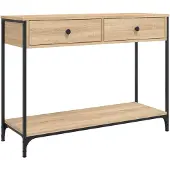 vidaXL Wandtafel 100x34,5x75 cm bewerkt hout sonoma eikenkleurig