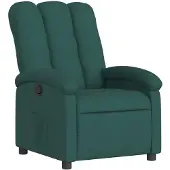 vidaXL Fauteuil verstelbaar stof donkergroen