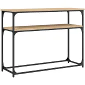 vidaXL Wandtafel 100x35,5x75 cm bewerkt hout sonoma eikenkleurig