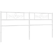 vidaXL Vervangend hoofdbord 193 cm metaal wit