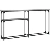 vidaXL Wandtafel 145x22,5x75 cm bewerkt hout grijs sonoma eikenkleurig