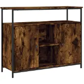 vidaXL Dressoir 100x35x80 cm bewerkt hout gerookt eikenkleurig