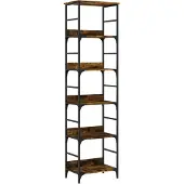 vidaXL Boekenrek 50x33x188,5 cm bewerkt hout gerookt eikenkleurig