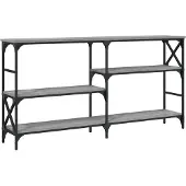 vidaXL Wandtafel 150x29x76,5 cm bewerkt hout grijs sonoma eikenkleurig