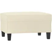vidaXL Voetenbank 70x55x41 cm kunstleer crèmekleurig