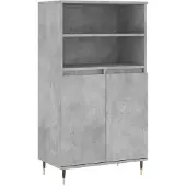 vidaXL Hoge kast 60x36x110 cm bewerkt hout betongrijs