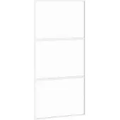 vidaXL Schuifdeur 102,5x205 cm gehard glas en aluminium wit
