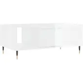 vidaXL Salontafel 90x50x36,5 cm bewerkt hout hoogglans wit