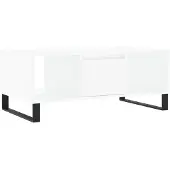 vidaXL Salontafel 90x50x36,5 cm bewerkt hout wit