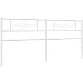 vidaXL Vervangend hoofdbord 200 cm metaal wit