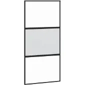 vidaXL Schuifdeur 102,5x205 cm gehard glas en aluminium zwart