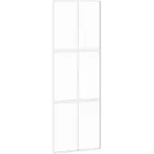 vidaXL Schuifdeur 76x205 cm gehard glas en aluminium wit