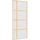vidaXL Schuifdeur 90x205 cm mat ESG-glas en aluminium goudkleurig