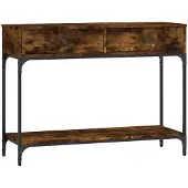 vidaXL Wandtafel 100x34,5x75 cm bewerkt hout gerookt eikenkleurig