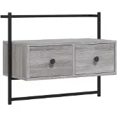 vidaXL Tv-meubel wandgemonteerd 60,5x30x51 cm hout grijs sonoma eiken