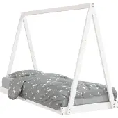 vidaXL Kinderbedframe 80x200 cm massief grenenhout wit