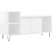 vidaXL Tv-meubel 100x35x55 cm bewerkt hout hoogglans wit