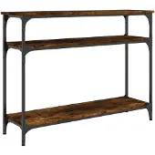 vidaXL Wandtafel 100x29x75 cm bewerkt hout gerookt eikenkleurig