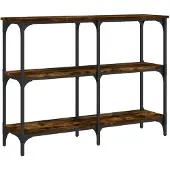 vidaXL Wandtafel 100x29x75 cm bewerkt hout gerookt eikenkleurig