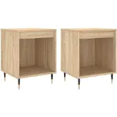 vidaXL Nachtkastjes 2 st 40x35x50 cm sonoma eikenkleurig