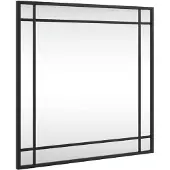 vidaXL Wandspiegel vierkant 50x50 cm ijzer zwart