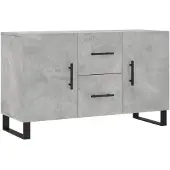 vidaXL Dressoir 100x36x60 cm bewerkt hout betongrijs