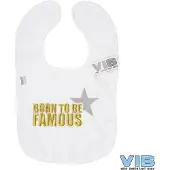 Van der Doelen Baby slabbetje velours born to be famous