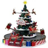 Lemax Carnival Kerstman slee spinners, met 4.5V adapter : Nieuw 2021