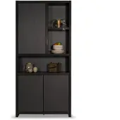 Bommel Wonen Wandkast Monza - 100 cm - Zwart - 3 deuren, 3 vakken