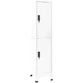 vidaXL Lockerkast 38x45x180 cm staal wit