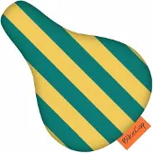 Bikecap Zadelhoesje Kids Yellow & Green Stripes | Fietszadelhoes - Fietszadeldek - Stof en waterafstotend