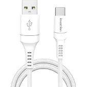 IMoshion Braided USB-C naar USB-A kabel - 2 meter - Wit