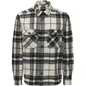 Only & Sons Milo Check Overshirt White Black | S