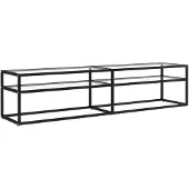 vidaXL Tv-meubel 180x40x40,5 cm gehard glas transparant