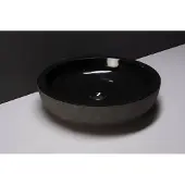 Forzalaqua Verona Xl waskom 50x50x12cm 50cm ROND Graniet gepolijst antraciet