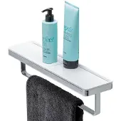 Geesa Frame Handdoekrek met planchet 42cm Wit / Chroom 918853-02-420