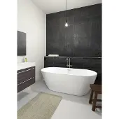 Riho Inspire Vrijstaand Bad 160x75cm - Acryl - Wit - Fall - Baden, Vrijstaande Baden - 8714148587911