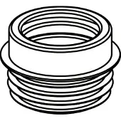 Wisa NKS Closetafvoermanchet L9cm Kunststof Wit 7000120205