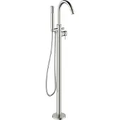 Crosswater MPRO Badkraan - vrijstaand - met staafhanddouche - RVS geborsteld PRO416FV