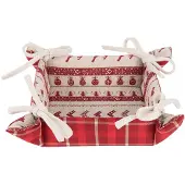 Clayre & Eef Rode Broodmandje 35*35*8 cm NOC47