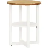vidaXL Bijzettafel 40x50 cm massief eikenhout