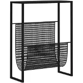 vidaXL Tijdschriftenrek 35x15x45 cm staal zwart