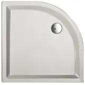 Plieger Liberty douchebak kwartrond 90x90x19cm met paneel en poten wit