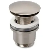 Plieger Afvoerplug Wastafel – Clickwaste Afvoerplug 5/4” – Clickclack – Met Overloop – Inox