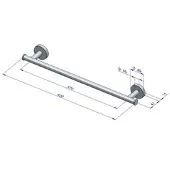Plieger Como handdoekbeugel magnetisch 43cm RVS-look