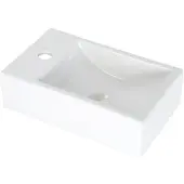 Plieger Houston fontein bak links 37x23cm met kraangat links wit