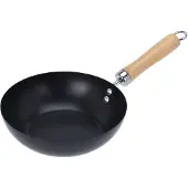 Excellent houseware Wokpan/hapjespan 20 cm staal - Wokpannen